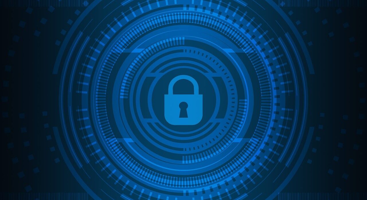 Free cyber security technology network illustration