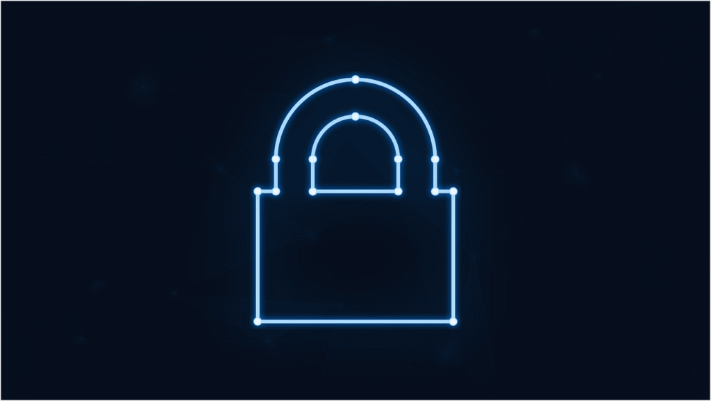 Free padlock neon cybersecurity vector