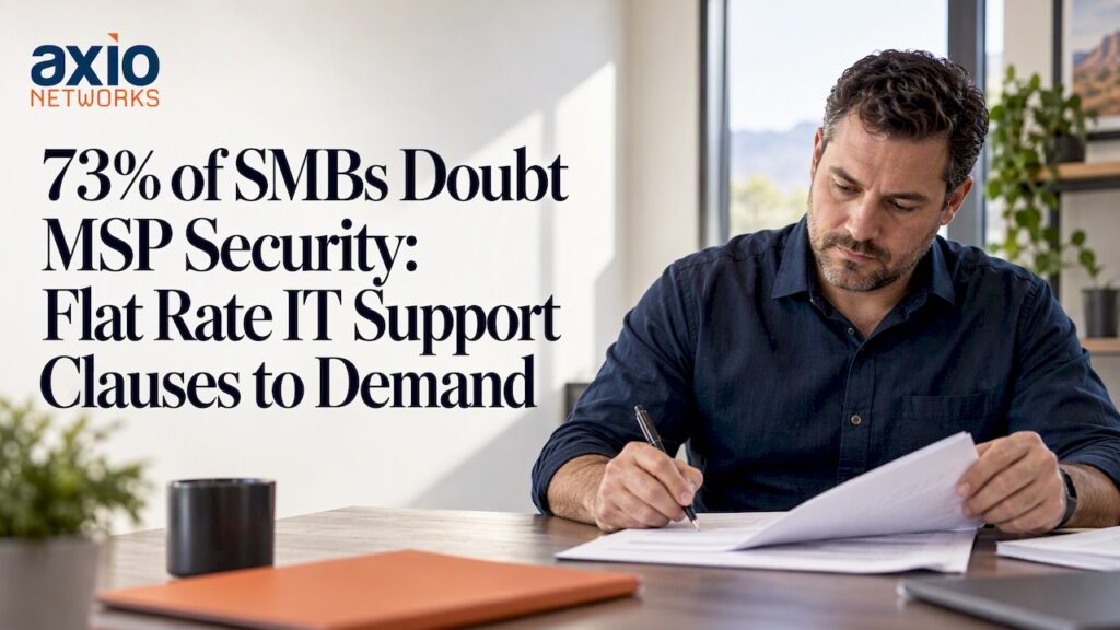 Small-business owner reviewing an IT service agreement