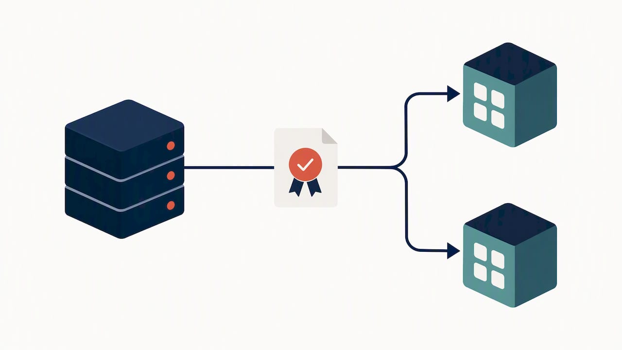 Identity provider sends signed tokens to apps