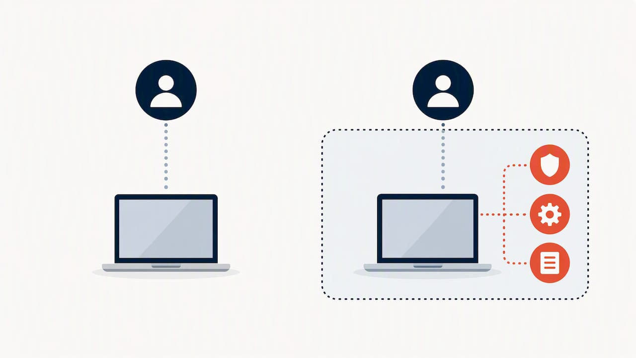 Registered device beside managed device state