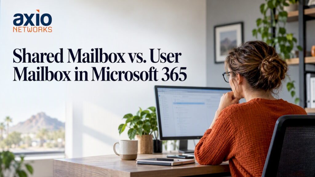 Administrator reviewing Microsoft 365 mailbox settings
