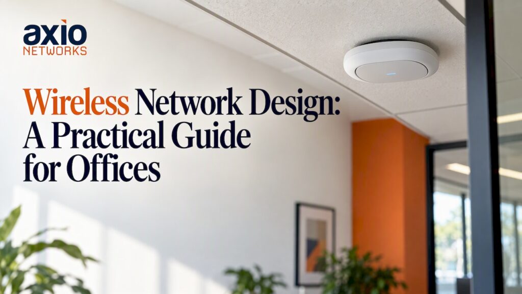 Ceiling-mounted access point in an office